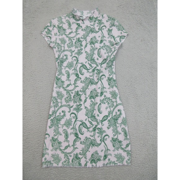 Urban Outfitters Dresses & Skirts - Urban Outfitters Dress Womens M Green Paisley Print Mock Neck Y2K Goblincore‎